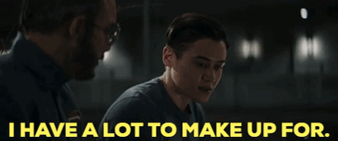 A Man Says I Have A Lot To Make Up For While Talking To Another Man GIF