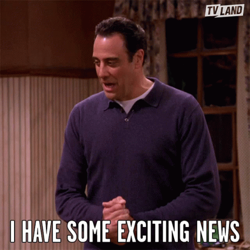 a man says i have some exciting news