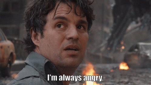 A Man Says I 'M Always Angry In Front Of A Burning Vehicle GIF