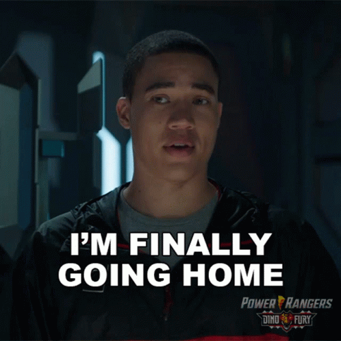 A Man Says I 'M Finally Going Home In A Power Rangers Advertisement GIF