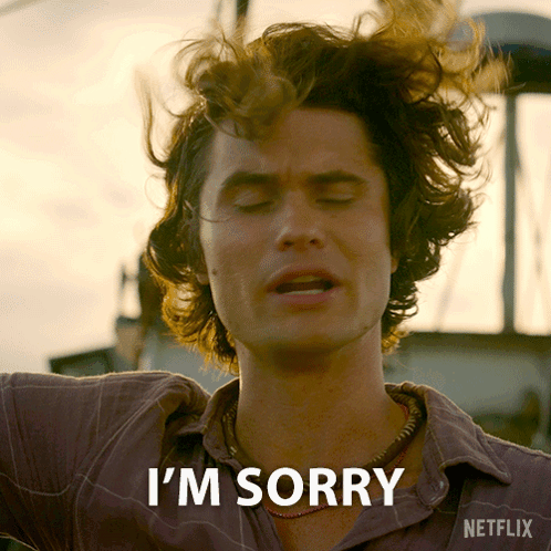 A Man Says I 'M Sorry In A Netflix Ad GIF