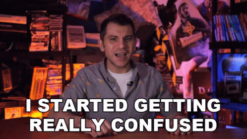 A Man Says I Started Getting Really Confused In Front Of A Bookshelf GIF