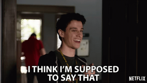 A Man Says I Think I 'M Supposed To Say That In A Netflix Advertisement GIF