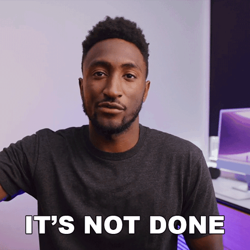 A Man Says It 'S Not Done In Front Of A Computer Monitor GIF