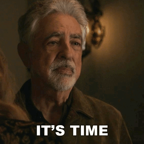 A Man Says It 'S Time With His Eyes Closed GIF