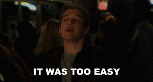 A Man Says It Was Too Easy In Front Of A Crowd Of People GIF