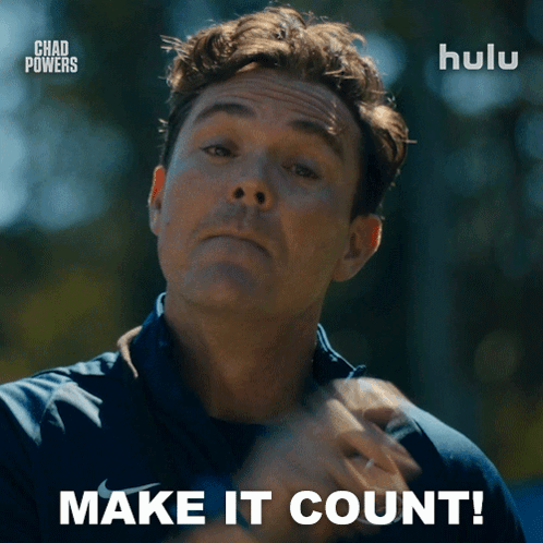 A Man Says " Make It Count " In A Hulu Ad GIF