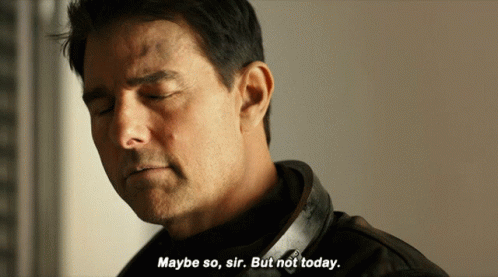 A Man Says Maybe So Sir But Not Today In A Close Up GIF