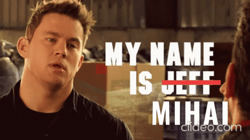 A Man Says My Name Is Jeff Mihai In A Video GIF