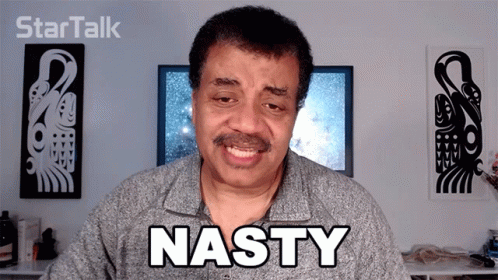 A Man Says Nasty In Front Of A Star Talk Logo GIF
