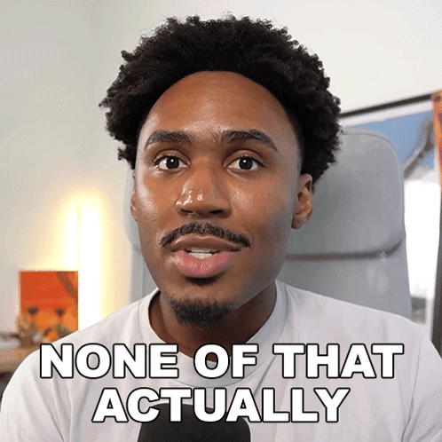 A Man Says None Of That Actually In Front Of A Microphone GIF