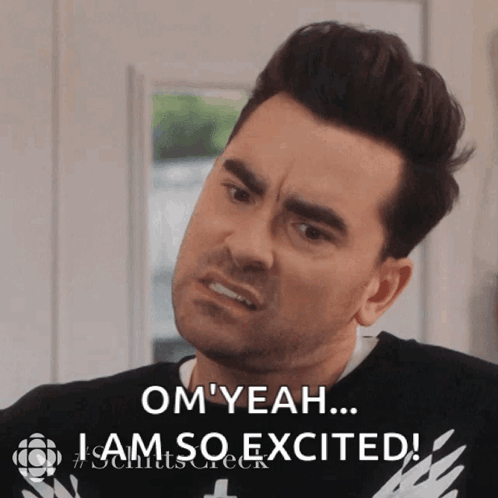 A Man Says Om Yeah I Am So Excited On A Screen GIF