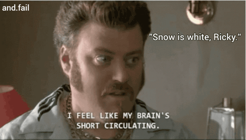 A Man Says " Snow Is White Ricky " And Fail GIF