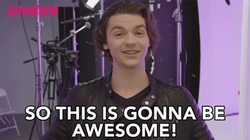 A Man Says So This Is Gonna Be Awesome In Front Of A Camera GIF