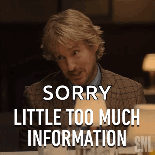 A Man Says Sorry Little Too Much Information On Snl GIF