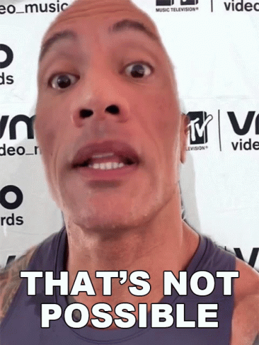 A Man Says That 'S Not Possible In Front Of A Wall GIF