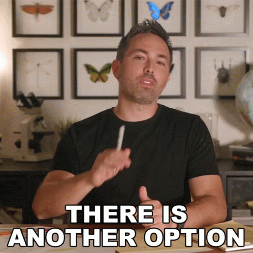 a man says there is another option while holding a pen in his hand