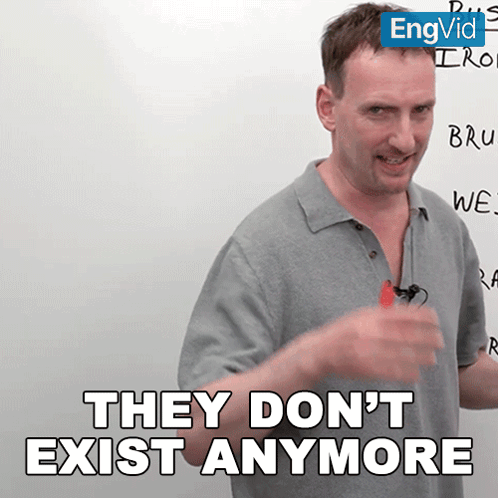 A Man Says They Do N't Exist Anymore In Front Of A Whiteboard GIF