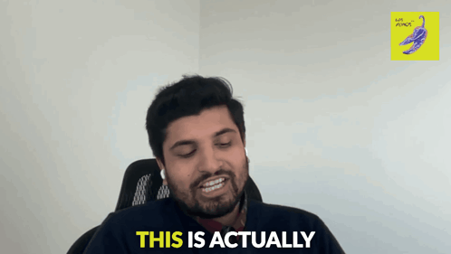 A Man Says This Is Actually In Front Of A Yellow Background GIF