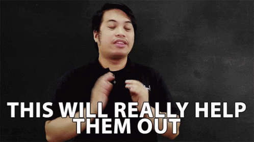 A Man Says " This Will Really Help Them Out " GIF