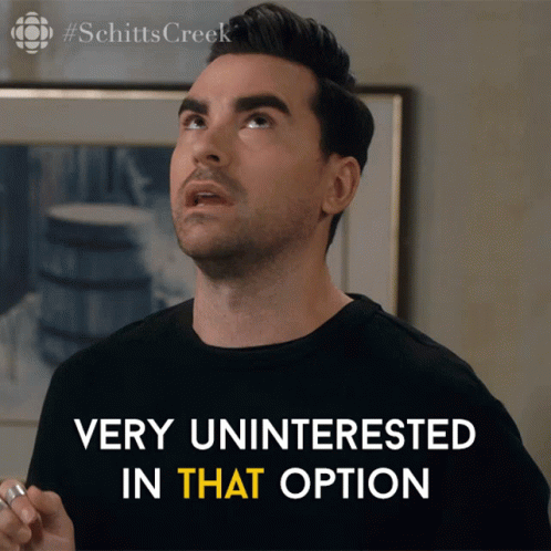 A Man Says Very Uninterested In That Option In A Black Shirt GIF