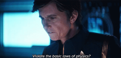 a man says violate the basic laws of physics in a movie scene