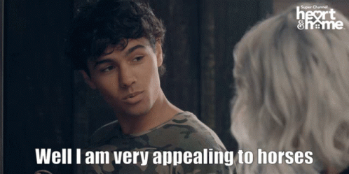 Man Saying Very Appealing To Horses GIF