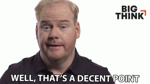 A Man Says " Well That 'S A Decent Point " GIF