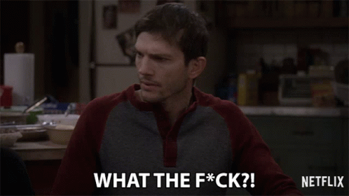 A Man Says " What The F * Ck " In A Netflix Advertisement GIF