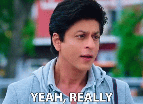 A Man Says Yeah Really In Front Of A Blurry Background GIF