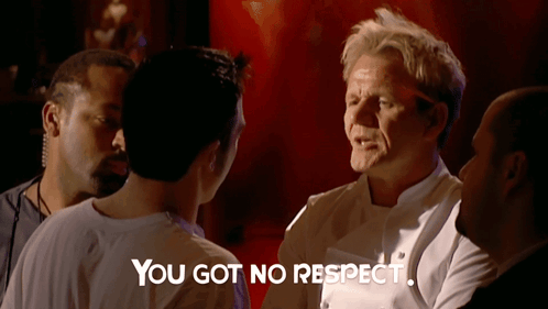 A Man Says You Got No Respect In Front Of A Group Of People GIF