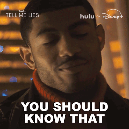 A Man Says " You Should Know That " In Front Of A Disney Logo GIF