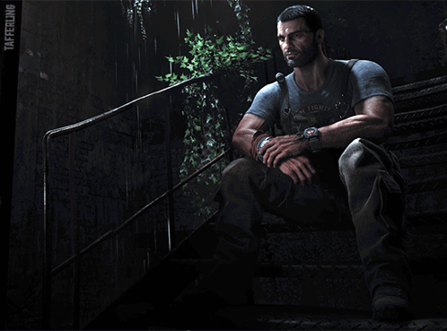 a man sits on a set of stairs wearing a shirt that says " taferling "