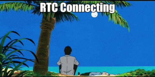 A Man Sits Under A Palm Tree On A Beach With Rtc Connecting Written On The Bottom GIF