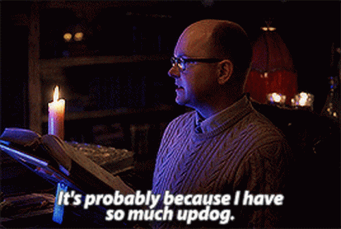 A Man Sitting In Front Of A Lit Candle Says It 'S Probably Because GIF