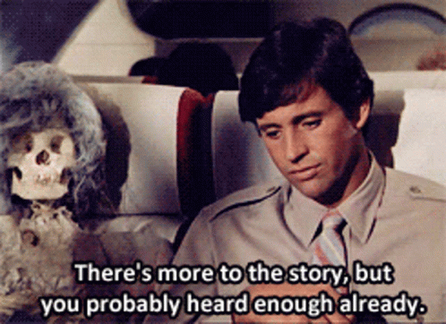 Man Sitting Next To Skeleton On Plane Says More To Story GIF