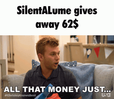 Man Sitting With Sign Silenta Lume Gives Away 62 Dollars GIF