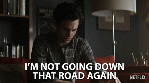Man Sitting On Couch Saying I'm Not Going Down That Road Again GIF