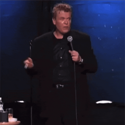 A Man Speaking Into A Microphone With The Words But I Did N't Have The Ability GIF