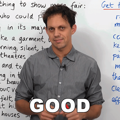 Man In Front Of White Board Says Good GIF