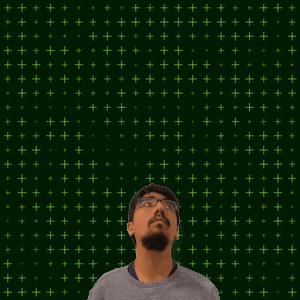 A Man Stands In Front Of A Green Background With Stars And The Number 16 GIF