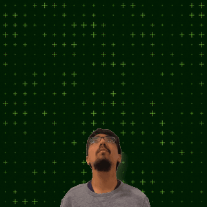 A Man Stands In Front Of A Green Background With Stars And The Number 25 GIF