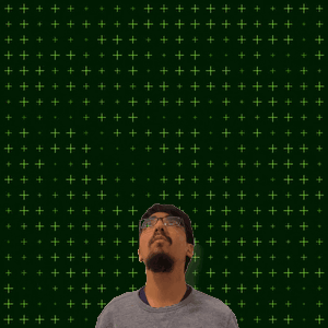 A Man Stands In Front Of A Green Background With Stars And The Number 26 GIF