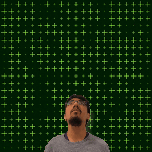 A Man Stands In Front Of A Green Background With Stars And The Number 29 GIF