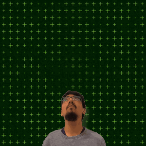 A Man Stands In Front Of A Green Background With The Number 15 + 1 Written On It GIF