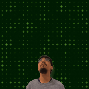 A Man Stands In Front Of A Green Background With The Number 15 + 12 GIF