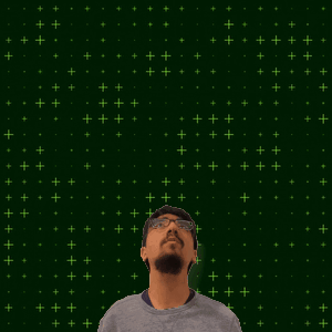 A Man Stands In Front Of A Green Background With The Number 17 GIF