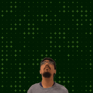 A Man Stands In Front Of A Green Background With The Number 20 + 3 GIF