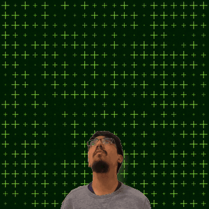 A Man Stands In Front Of A Green Background With The Number 21 GIF