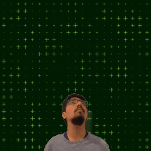 A Man Stands In Front Of A Green Background With The Number 27 GIF